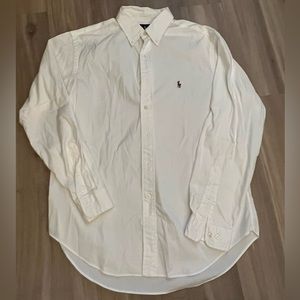 Men’s Polo Ralph Lauren men’s button down shirt classsic fit  white 16.5 34/35